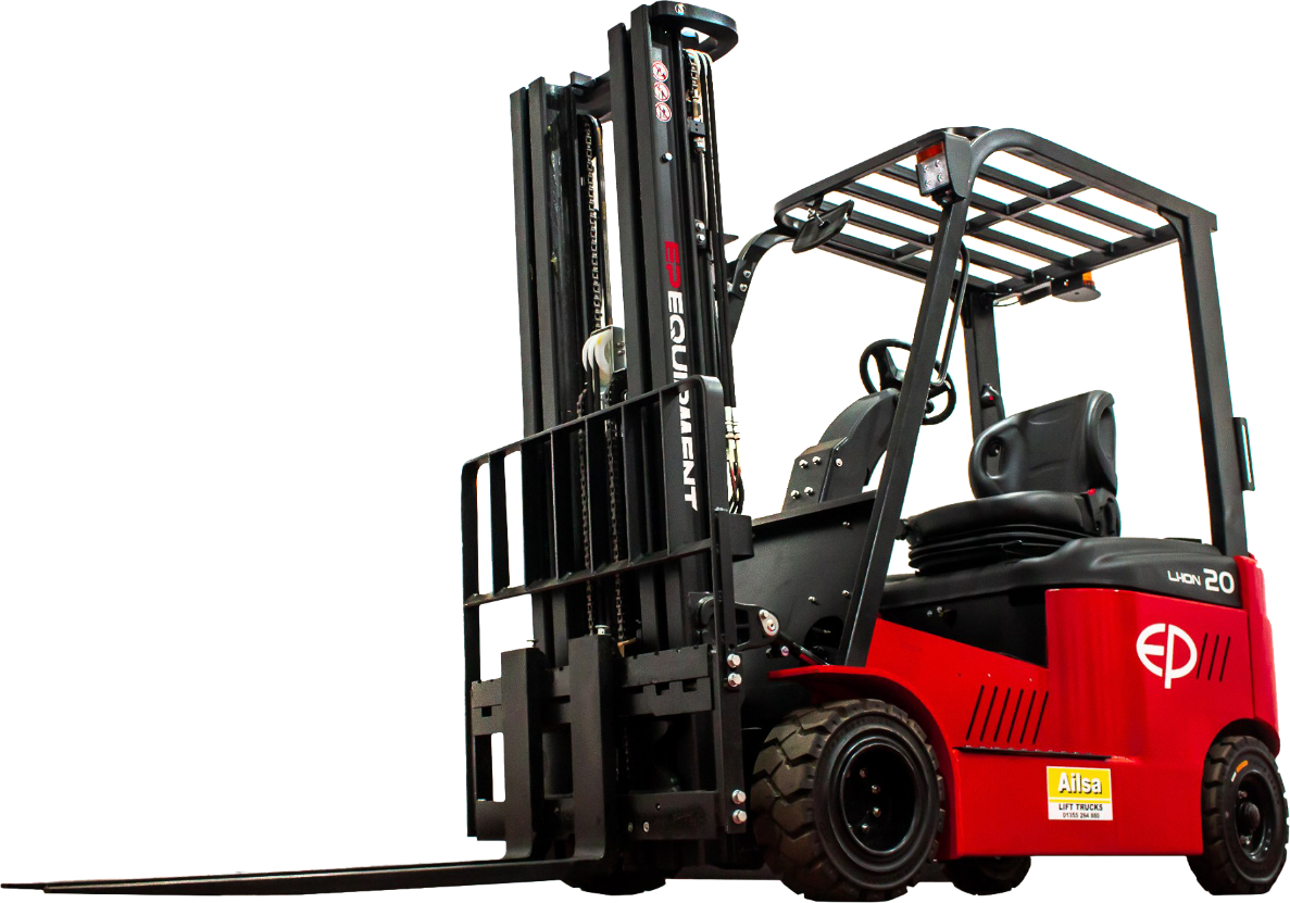 Commercial forklift unloading heavy pallets in Rayleigh