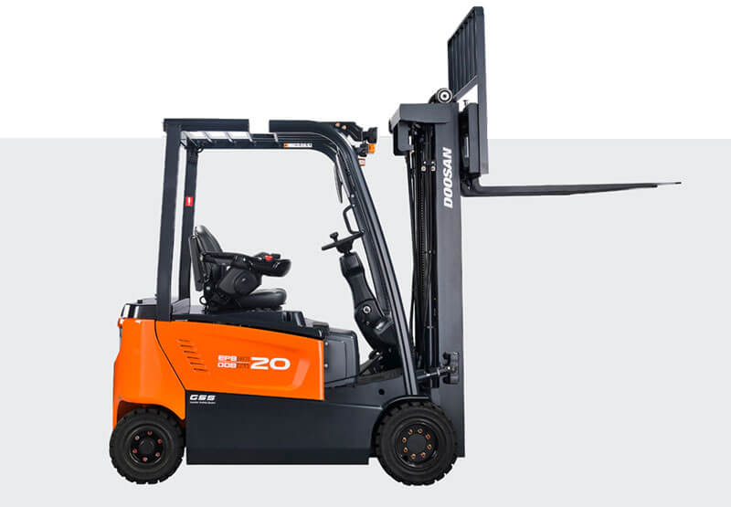Forklift operator safely handling a commercial load in Rayleigh